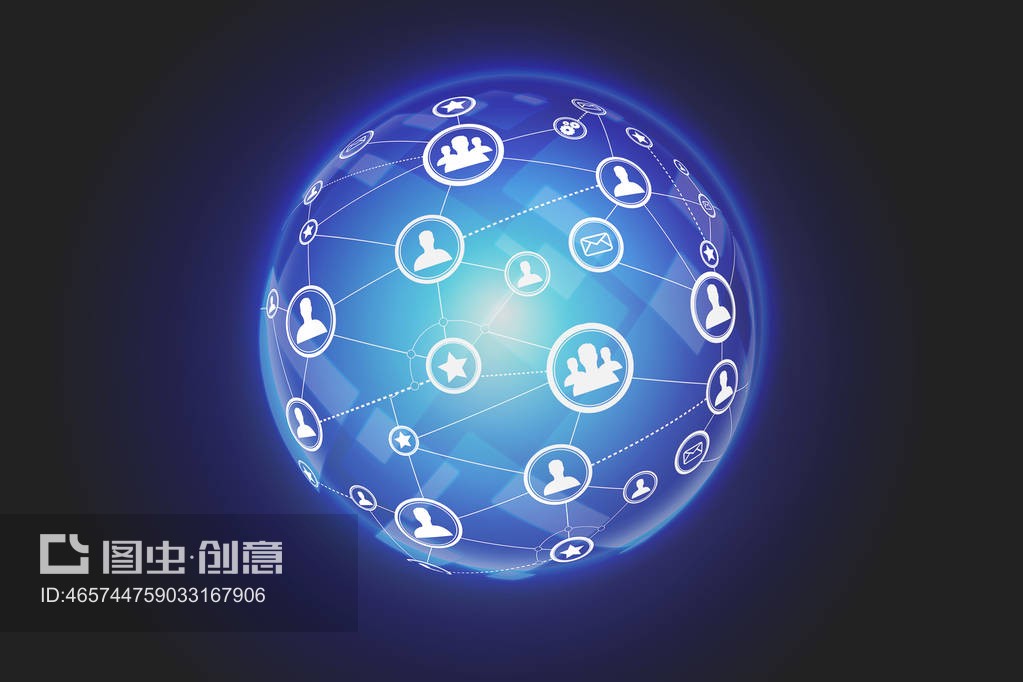 在一个背景下孤立的商业网络-互联网概念Business network isolated on a background - Internet concept